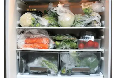 vegetables in fridge